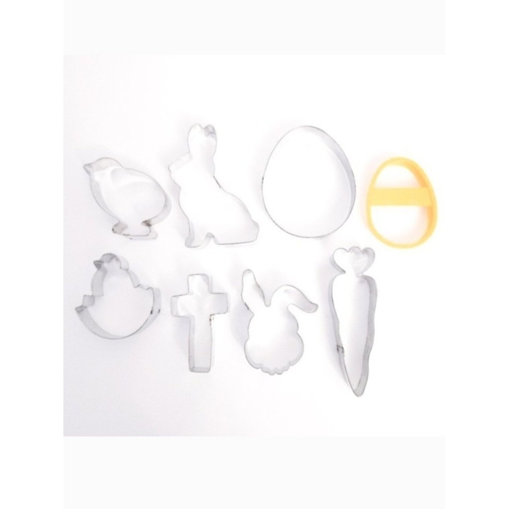 Easter Bunny, Spring Chick, Egg, Christian‎ Cross Cookie Cutters Lot (Set of 8)